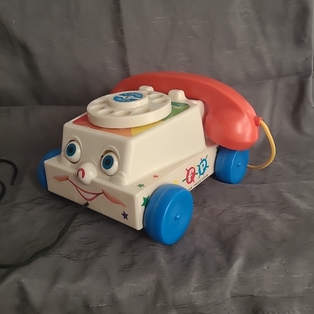 Fisher-Price Colorful Chatter Phone with Red and Blue